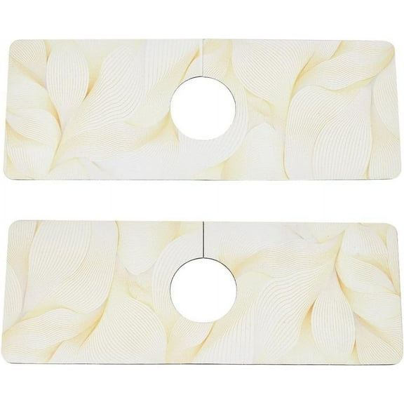 2pcs 2pcs Kitchen Sink Splash Guard Faucet Mat 15" x 5.4" Rubber Quick Absorbent Fast Drying Mat Bathroom Sink Mat Dish Drying Mat Behind Faucet Drip Catcher Pad for Kitchen Faucet Handle