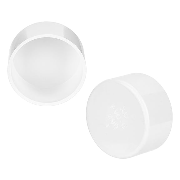 2pcs 2pcs White PVC Pipe End Cap Plug Adapter 3.54inch Pipe Fittings Slip Socket Pipe Cap Covers for DIY Garden Shelf & Build PVC Furniture PVC