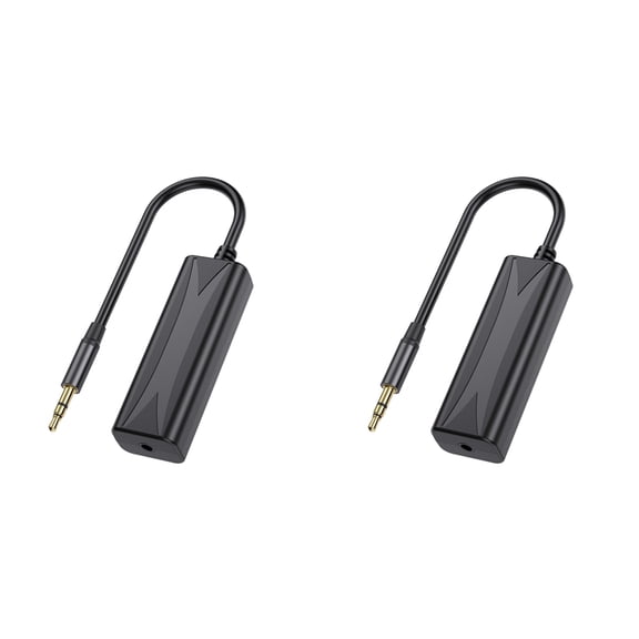 2pcs 3.5mm AUX Audio Anti-Interference Ground Loop Noise Filter Lsolator Cancelling for Home Stereo Car Audio System