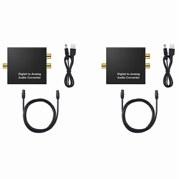 2pcs 3.5mm Jack Coaxial Optical Fiber Digital to Analog Audio AUX L/R Converter Digital Audio Decoder Amplifier