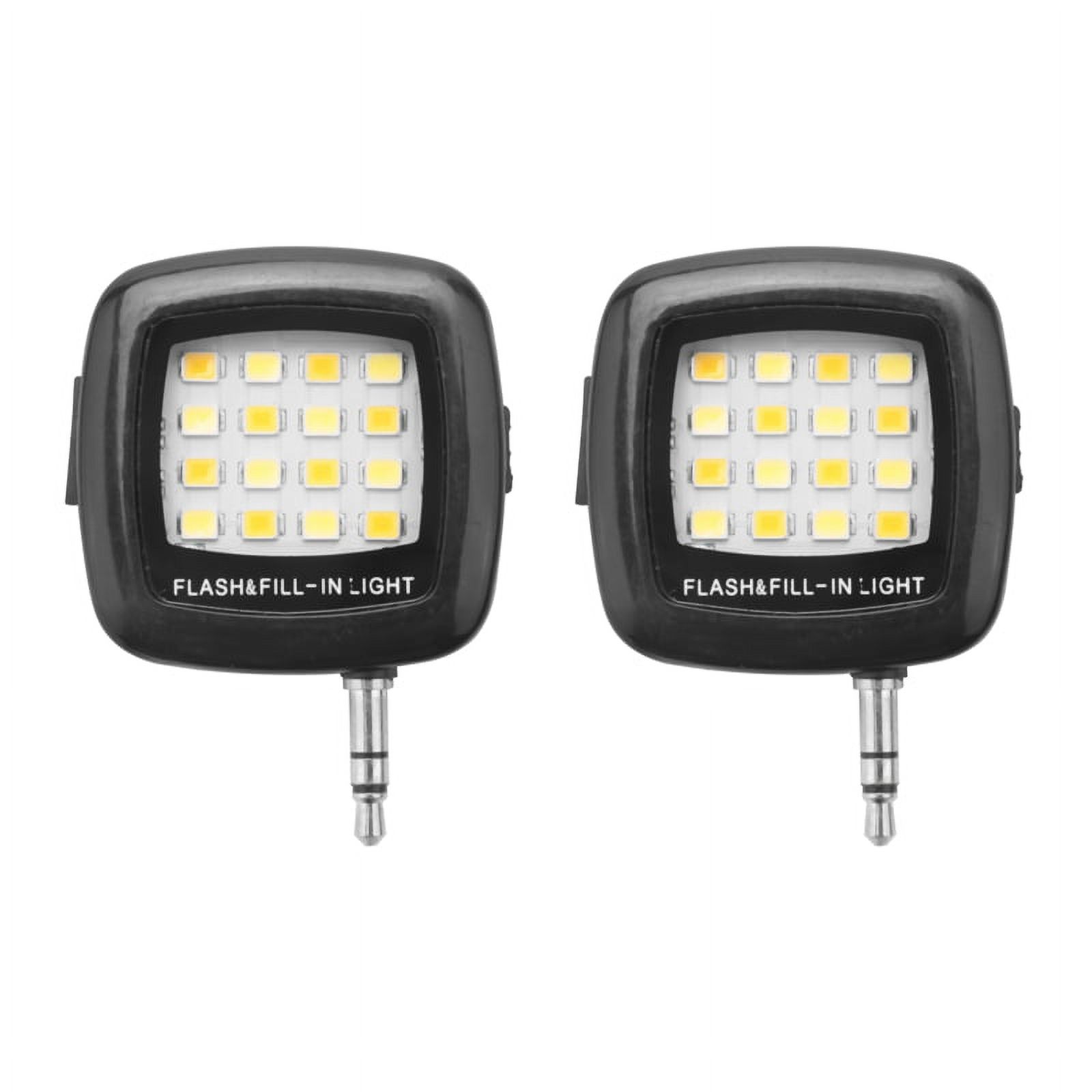 2pcs 3.5mm Smart Selfie 16 LED Camera Flash Fill Light for Mobile Phone ...