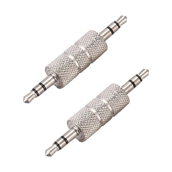 2pcs 3.5mm Stereo Male to Headphone Audio Adapter Jack Coupler Connector