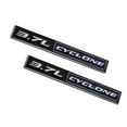 thumbnail image 1 of 2pcs 3.7L Cyclone Emblems 3D Badge Replacement for 2011-2020 Mustang V6 3.7L Cyclone Decal (Chrome/Blue), 1 of 6