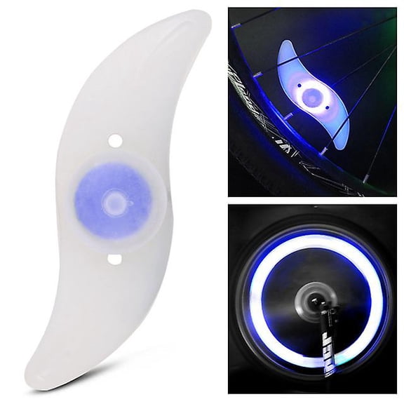 2pcs 3 Lighting Mode Led Neon Bicycle Wheel Spoke Light Waterproof Color Bike Safety Warning Light Cycling Light