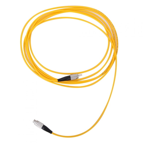 2pcs 3 Meters / 118.11 inches FC/UPC to FC/UPC Single Mode Fiber Optic Patch Cord Jumper Cable Yellow High Speed Network Transmission Wear Resistant Environmental PVC Jacket
