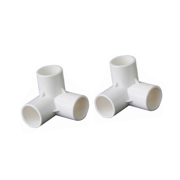 2pcs 3 Way PVC Elbow Fittings 90 Degree Elbow Connectors Corrosions Resistant Fittings Upgrades for Furniture & Pipe