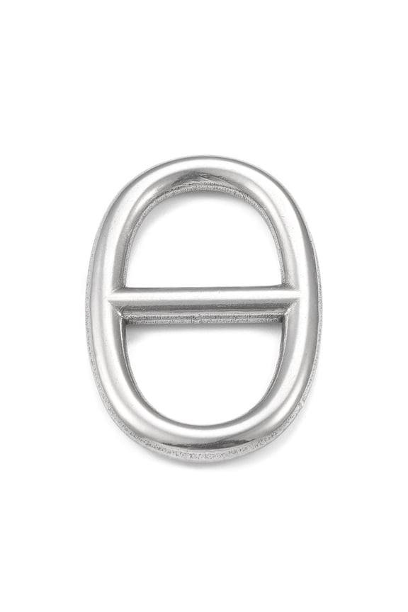 2pcs 304 Stainless Steel Connector Charms Navy Mesh Charms Marine Mesh Charms Oval Stainless Steel color 35x23.5x3mm Hole: 12x15mm