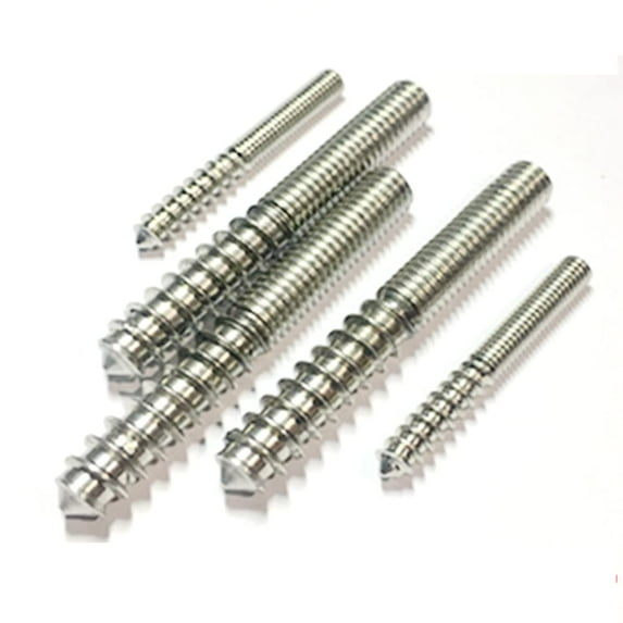 2pcs 304 Stainless Steel Hexagon Socket Half Thread Half Self Tapping Bolts M8x60mm.