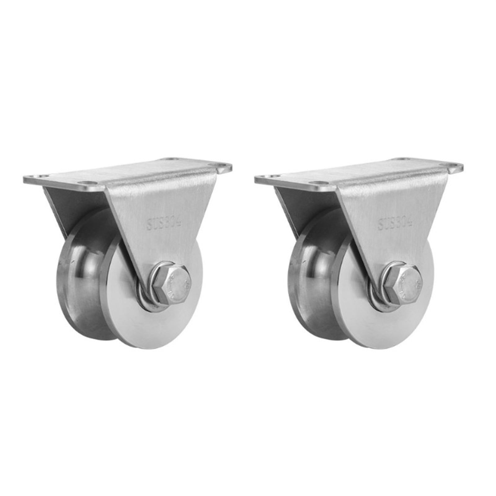 2pcs 304 Stainless Steel V Groove Track Roller Sliding Gate Wheels ...
