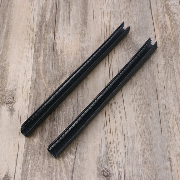 2pcs 30cm Skateboard Deck Guards Protector Longboard Deck Protection Durable Absorbing Rubber Cover (Black)