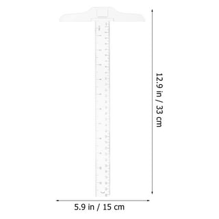 T Square, T Ruler, 18 inch Metal T Ruler Carbon Steel Ruler, Double Sided  Standard & Metric Laser Printed, by Better Office Products, Drafting Ruler