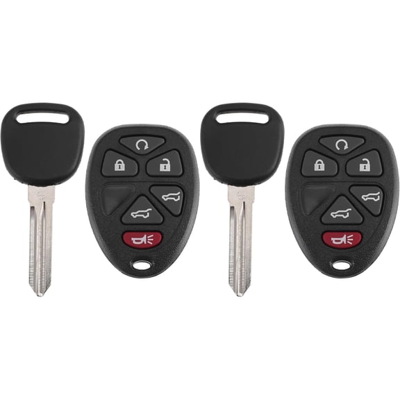 2pcs 315MHz SUV Keyless Entry Remote Ignition Key Fob for Chevrolet Tahoe 2007-2014 for Yukon 2007-2014 for Cadillac Escalade 2007-2014 6 Buttons