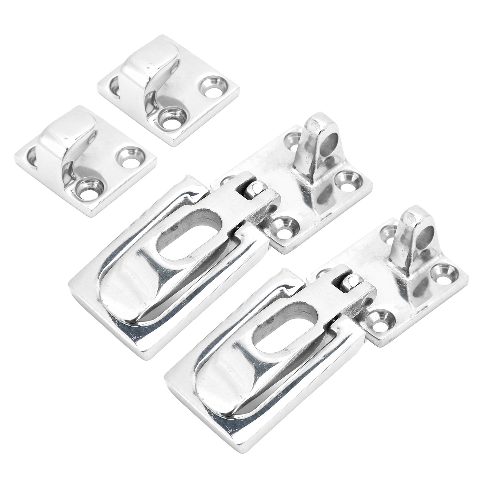 2pcs 316 Stainless Steel Lockable Door Latch Heavy Duty Anti Rattle