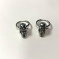 thumbnail image 1 of 2pcs 316L Stainless Steel Trendy Vintage Skull Earrings For Men, Punk Gothic Hoop Earrings Hyposensitization Piercing jewelry, 1 of 7