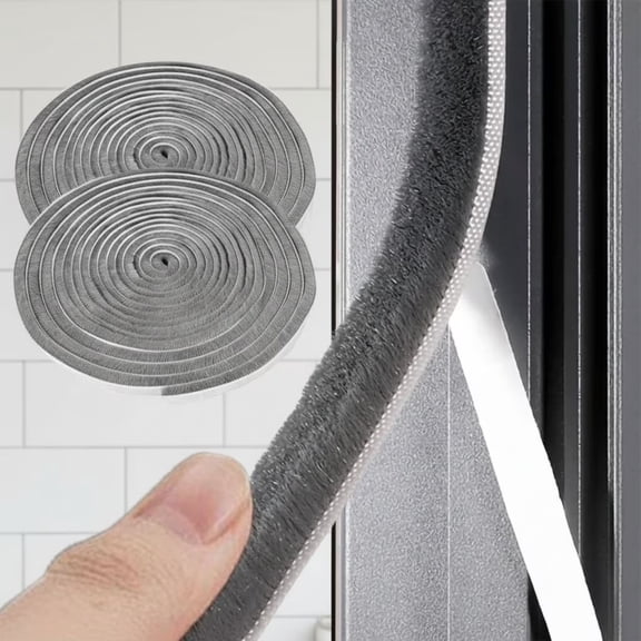 2pcs 33 Ft Gray Self-Adhesive Soundproofing Weather Stripping for Doors and Windows, 0.35" Wide x 0.2" Thick