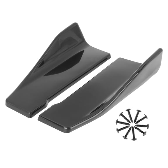 2pcs 35cm/13.78 inch Length Universal Black Left Right Car Side Skirt Spoiler