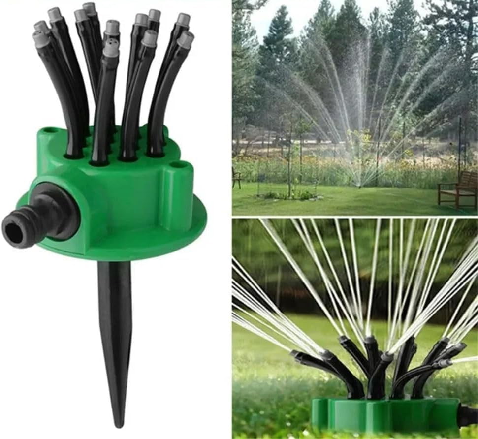 2pcs 360 Degree Garden Automatic Multi Sprinkler Garden Lawn Sprinklers Roof Cooling Sprinklers Watering Gardening Tools Housewarming Gift