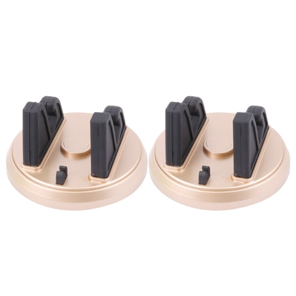 2pcs 360 Degree Rotatable Phone Mount Silicone Cell Phone Holder Dashboard Smartphone Stand for Car (Golden)
