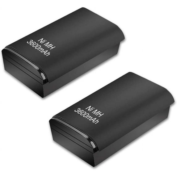 2pcs 3600mAh Rechargeable Ni-MH Battery Replacement for Xbox 360 Wireless Controller
