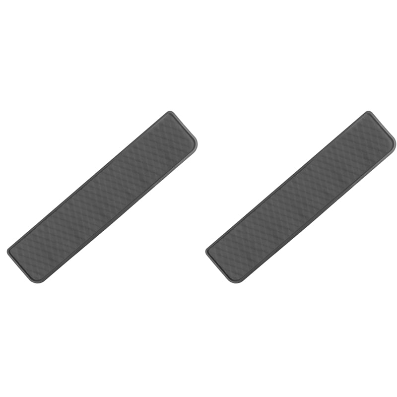 2pcs 37.4x8.5in Refrigerator Spill Mat, Silicone Under Refrigerator Floor Protector Tray Drip Anti-Slip