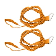 2pcs 37" Orange Kayak Paddle Leash Elastic Rowing Boat Paddle Leash Safety Tools Stand Up Paddle Board Kayak Accessories