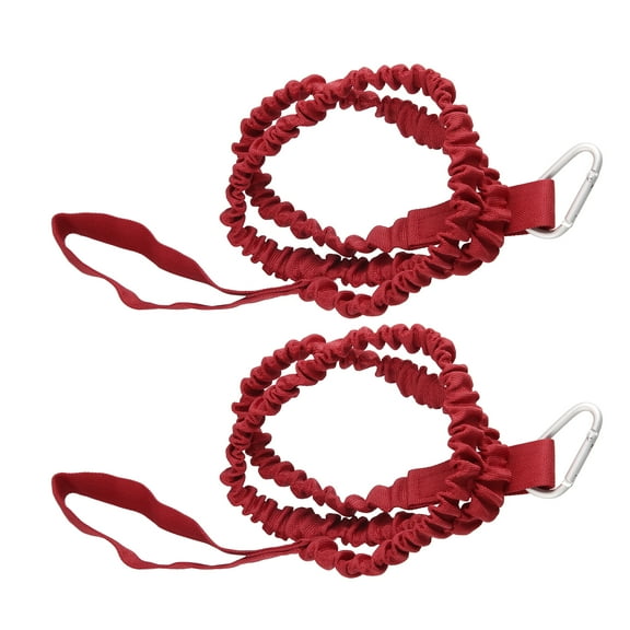 2pcs 37" Red Kayak Paddle Leash Elastic Rowing Boat Paddle Leash Safety Tools Stand Up Paddle Board Kayak Accessories
