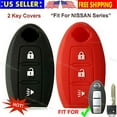 thumbnail image 1 of 2pcs 3B Silicone Smart Case Car Protector Holder Fob Cover For Nissan Remote Key, 1 of 4