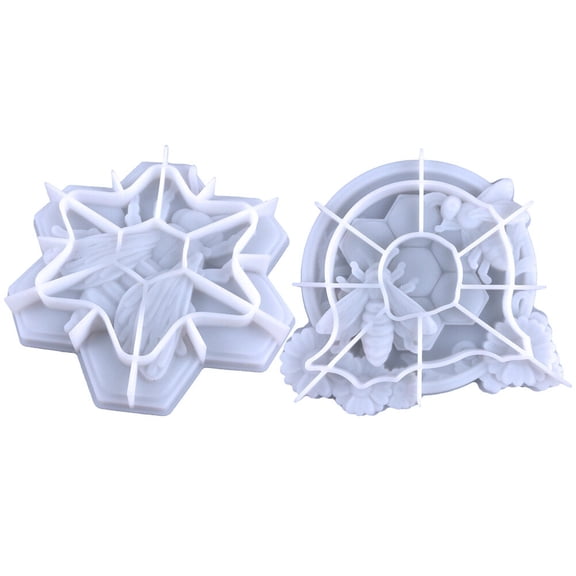 2pcs 3D Shaped Silicone Molds for Home Wall Decor, Craft Molds for Handmade Ornaments