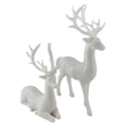 thumbnail image 1 of 2pcs 3D Elk Statue,Christmas Reindeer Figurines Decorations, Seated and Standing Deer Statues, for Living Room, Wine Cabinet, Display Stand, Bedroom, Office Desktop, 1 of 6
