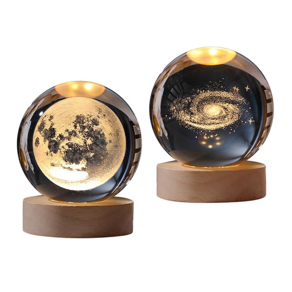 2pcs 3D Night Lights Decorative Lamp Educational Ornament LED with Base Bedside StyleA