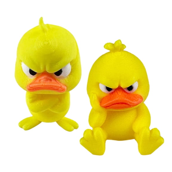 2pcs 3D Printed Angry Ducks Figurine Home Decoration Gift For Kids Cartoon Little Ducks Desktop Shelf Ornament