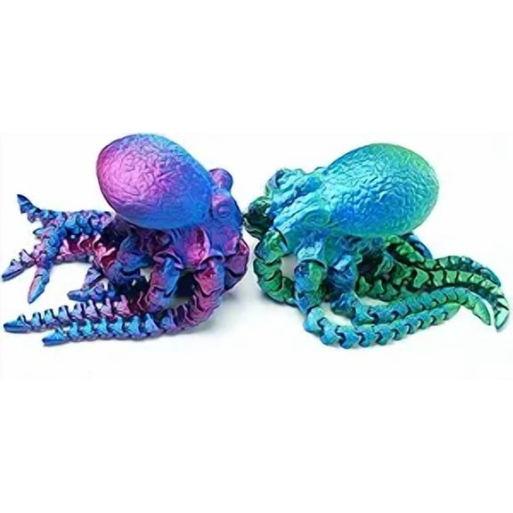 2pcs 3D Printed Octopus Model,Flexible Soft Bodied Animals Statue,Movable Joints,Home Office Decor,Interesting Toys for Autism/ADHD,Festival Gifts toco,Fidget Toys, Executive Desk Animals Toy