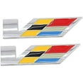thumbnail image 1 of 2pcs 3D Trunk Fender V SERIES Emblem Badge Decal fit for Cadillac CTS ATS XLR SLS Chrome, 1 of 2
