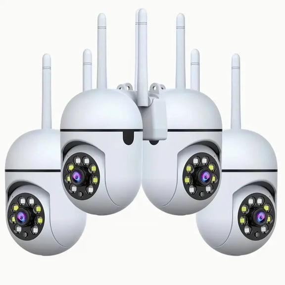 2pcs 3MP Full HD Smart WiFi Security Camera with 355 Panoramic View, 2.4GHz WiFi, Color Night Vision, Two-Way Audio, AI Motion Detection,2-Way Tracking,PTZ,3MP HD,App Control for Indoor Surveillance