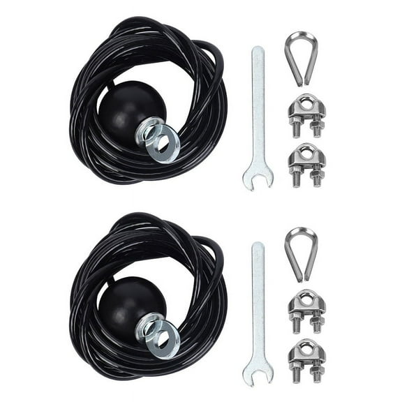 2pcs 3Meters Gym Adjustable Cable Wire Rope Heavy Duty Steel Gym Fitness Cable