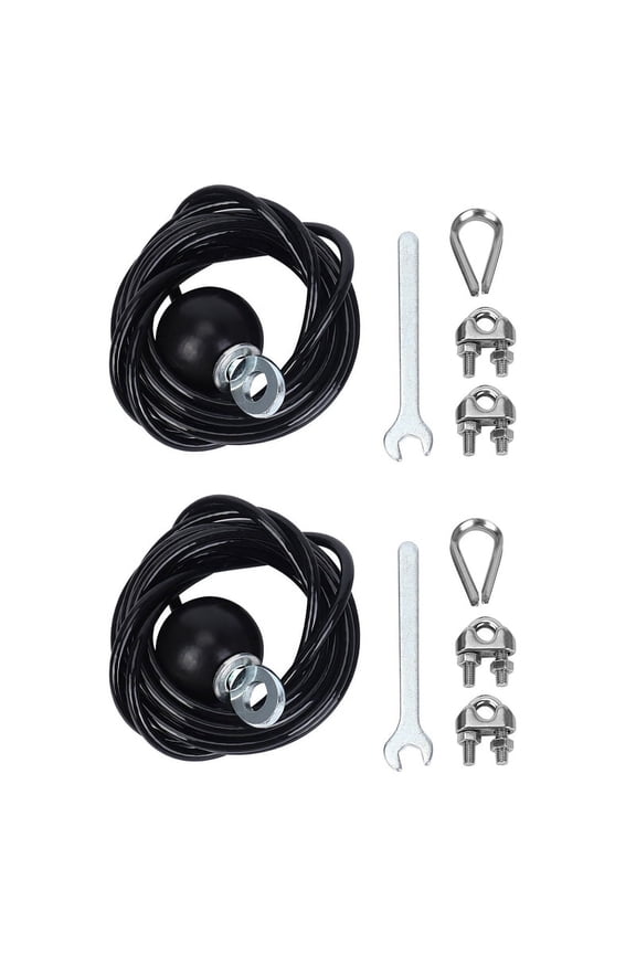 2pcs 3Meters Gym Adjustable Cable Wire Rope Heavy Duty Steel Gym Fitness Cable