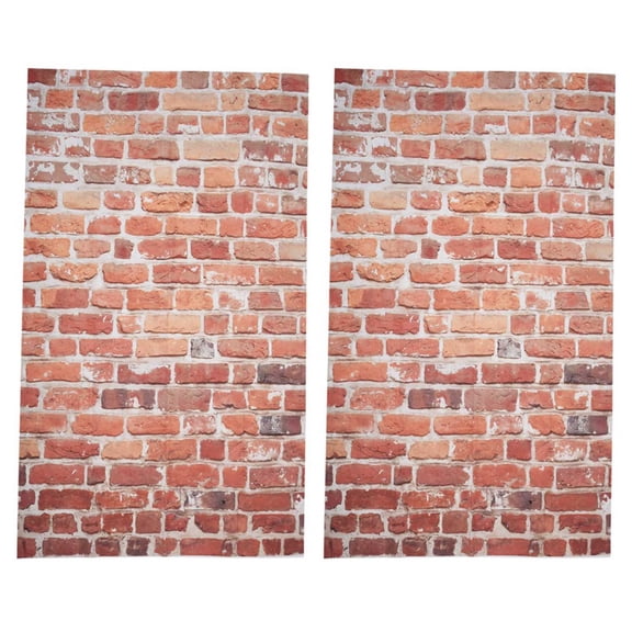 2pcs 3X5Ft Vinyl Vintage Red Brick Wall Studio Backdrop Photography Background Prop