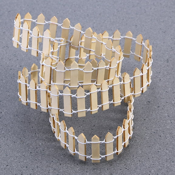 2pcs 3cm Miniature Fence Enclosure Wood Picket Fence for DIY Diorama Project Decorative Picket Fence for DIY Craft Pot Decoration Bonsai ornament