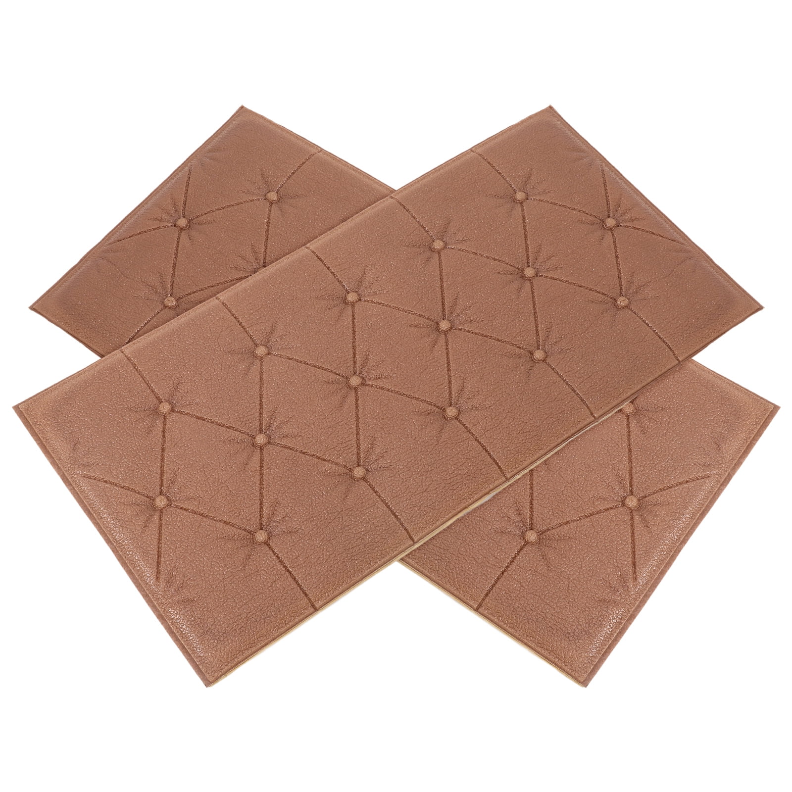 2pcs 3d Self Adhesive Foam Wall Cladded Wall Mats Decor Anti-Collision Wall Padding Soft Wallpaper Cushion For Wall Covering Kids Room Safety Bed Headboards