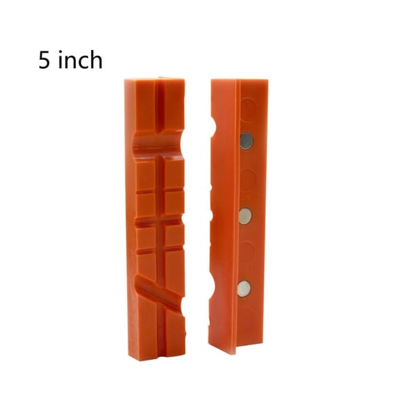 2pcs 4/5/6 Inch Magnetic Soft Pad Jaw Rubber for Metal Vise Bench Machine Tools