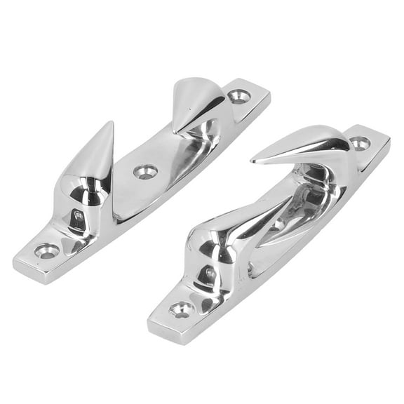 2pcs 4.69in Anchoring Mooring Cleats Left Right 316 Stainless Steel Fairlead for Marine Boat Yacht