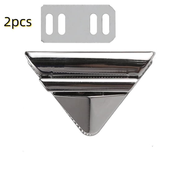2pcs 4.6CM Bag Parts Metal Switch Lock Twist Lock Luggage Hardware Triangle Press Lock DIY Handbag BLACK 2PCS