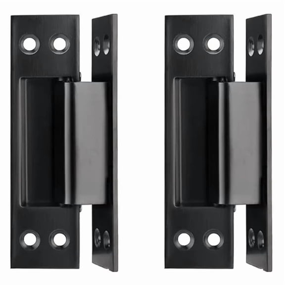 2pcs 4-Inch Concealed Door with Concealed Stainless Steel Wooden Door Concealed Door and Hinge Hidden Hinge Black,2 x hinge 16 x screw,Black