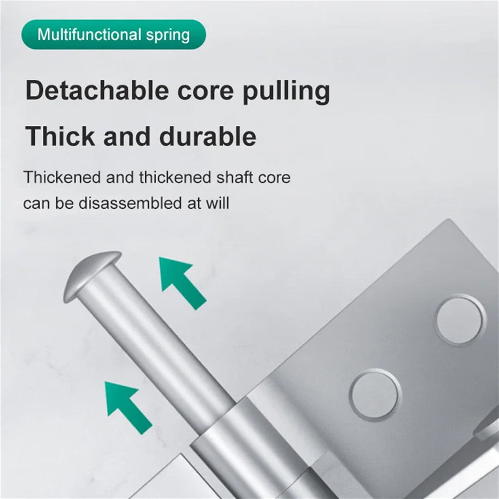 2pcs 4 Inch Invisible Door Spring Hinge Automatic Door Closing Hinge