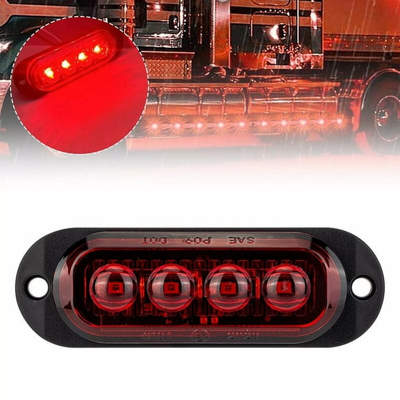 2pcs 4 LED Car LED Side Marker Indicator Light Front Rear Tail Clearance Signal Lamp Waterproof For Boat Trailer Truck RV