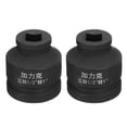 thumbnail image 1 of 2pcs 4 Point Square Socket 1/2" Drive 1" 40CR Steel Square Impact Wheel Socket, 1 of 7