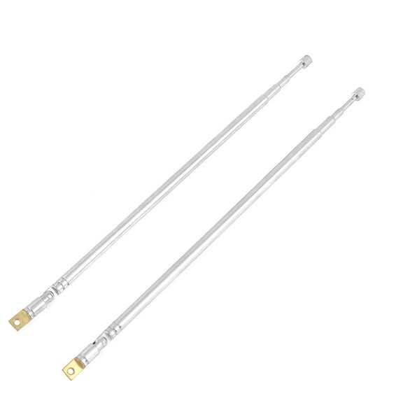 2pcs 4 Section Telescopic Universal Antenna for FM Radio Stereo 24.6" Length