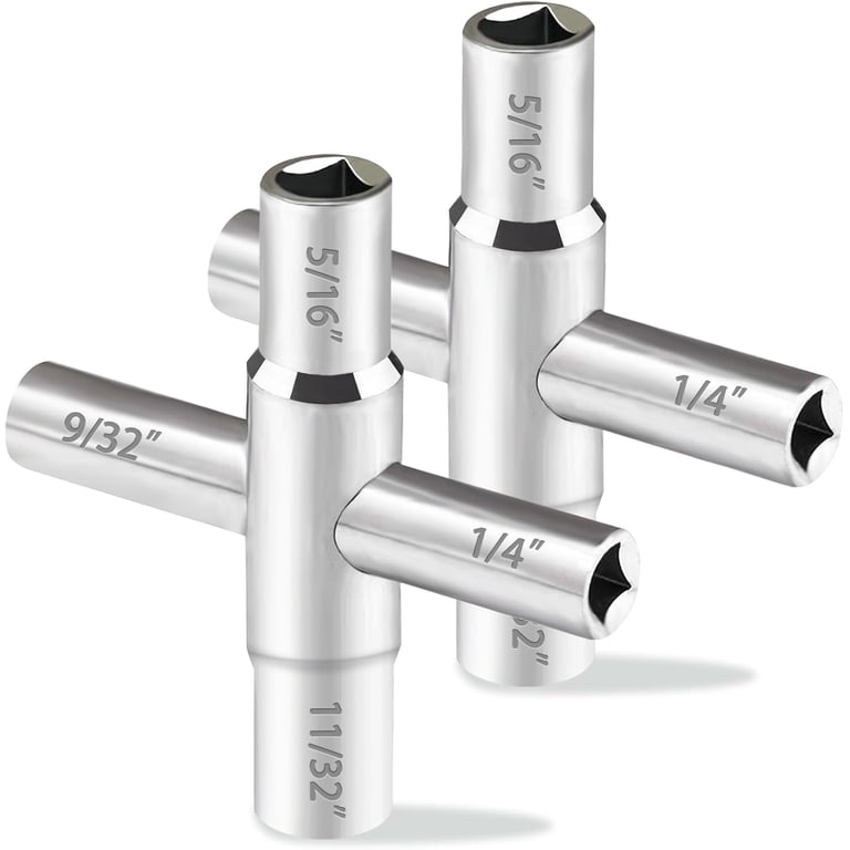 2pcs 4 Way Sillcock Key Set 1/4
