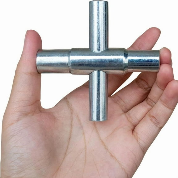 2pcs 4 Way Sillcock Key Set 1/4", 9/32", 5/16", 11/32 Steel Sillcock Water Key hose bib key for Valve Faucet Cabinet Opening Key and Spigots