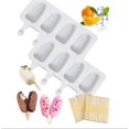 2pcs 4 compartments silicone ice cream mold (small),cake mold,ice mold